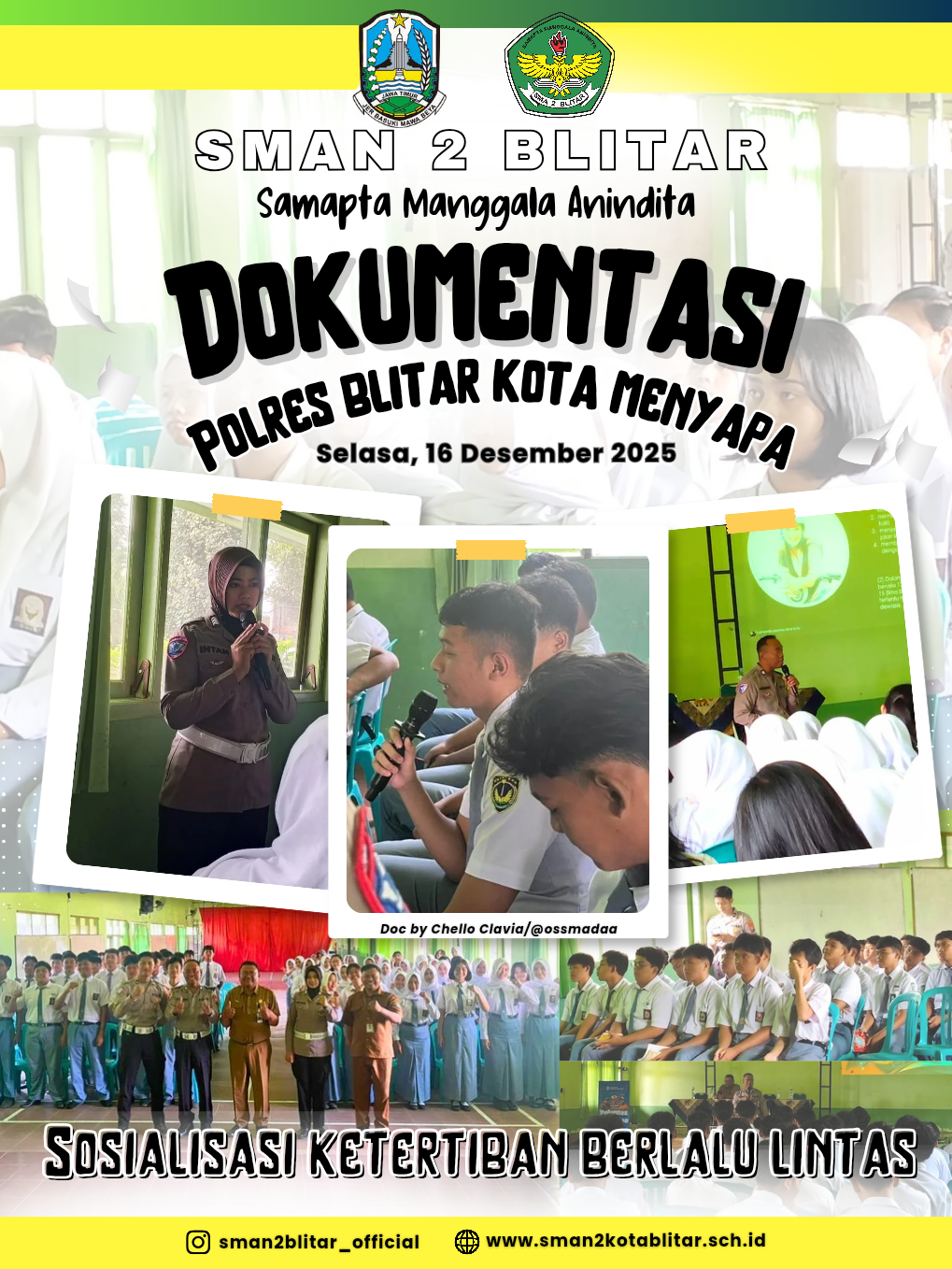 Polresta Blitar Menyapa, Ajak Siswa Smada Tertib dan Peduli Keselamatan Berlalu Lintas